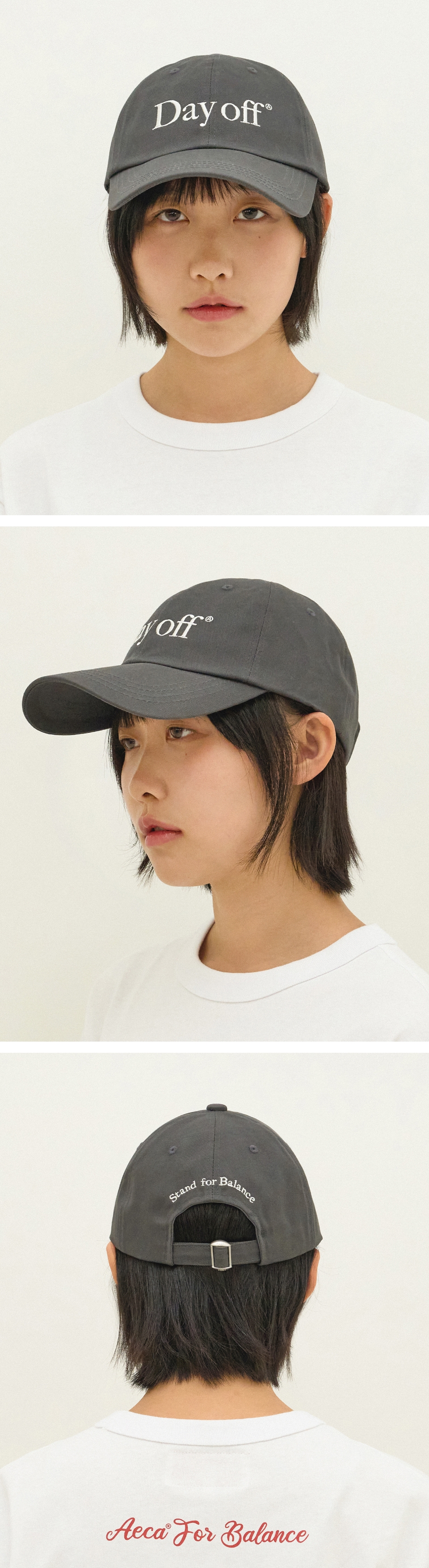キャップ AECA WHITE DAY OFF CAPCHARCOAL org.jpg